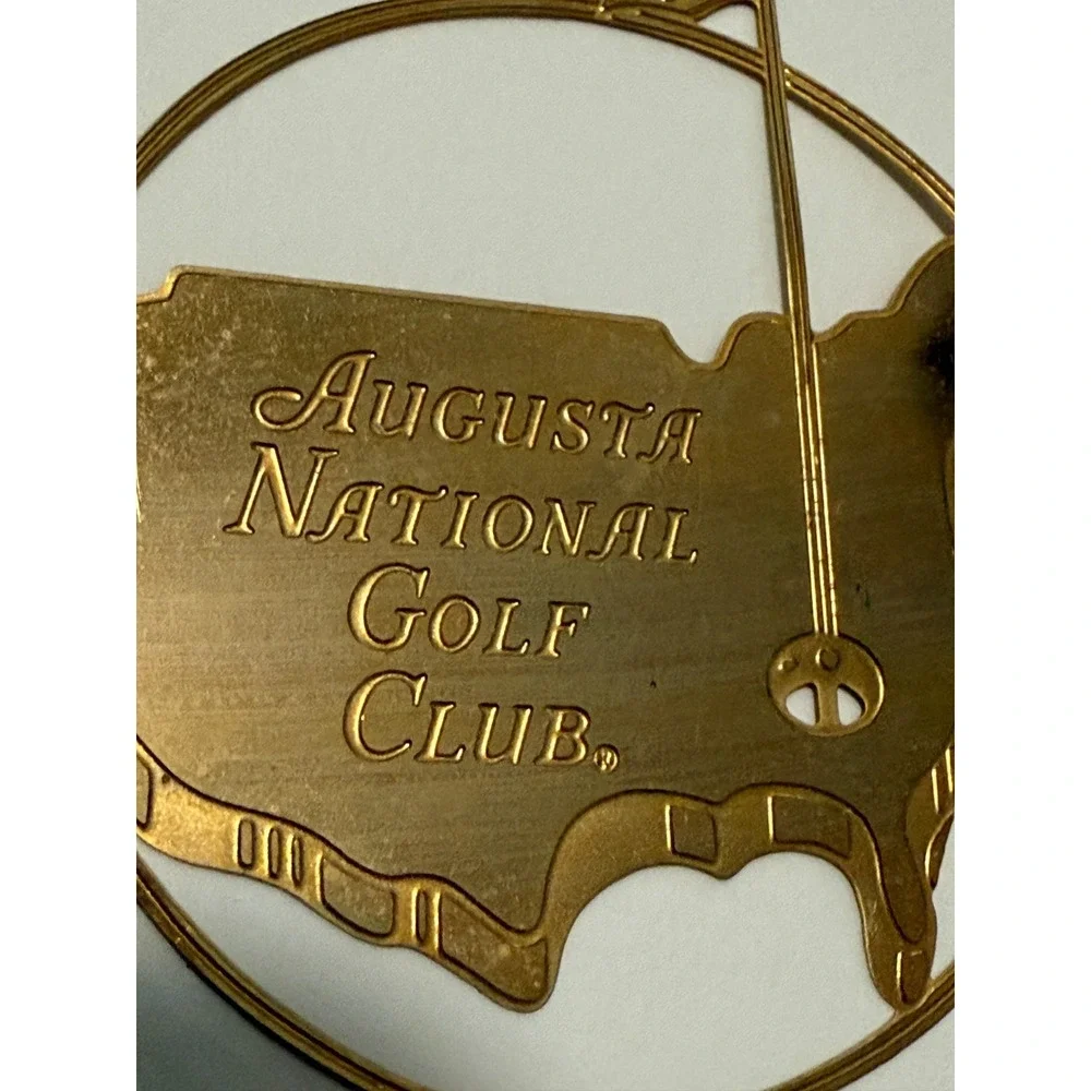 VERY RARE 1995‎ MASTERS 24k GOLD PLATE GOLF AUGUSTA NATIONAL CHRISTMAS ORNAMENT